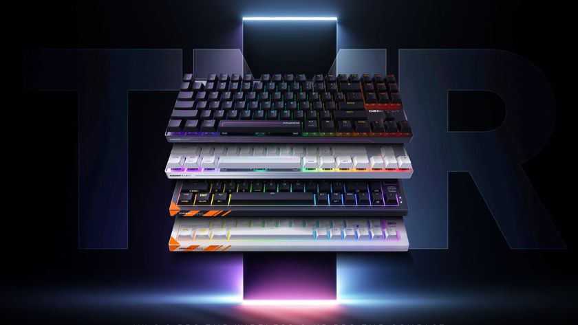 Cherry XTRFY MX 8.2 Pro TMR Wireless gaming keyboards on a black background