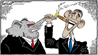 Obama cartoon U.S. Cuba GOP