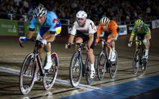 Mark Cavendish competing on day one of London Six Day. Photo by Justin Setterfield/Getty Images 
