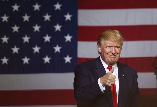 Trump at a rally in West Palm Beach.