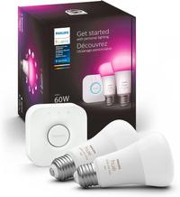 Philips Hue Smart Light Starter Kit w/ (1) Bridge and (2) 60W A19 LED Bulb: $129.99 now $89.99 at Amazon