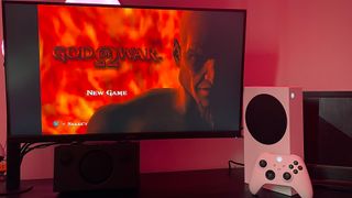 God of War running on an Xbox Series S