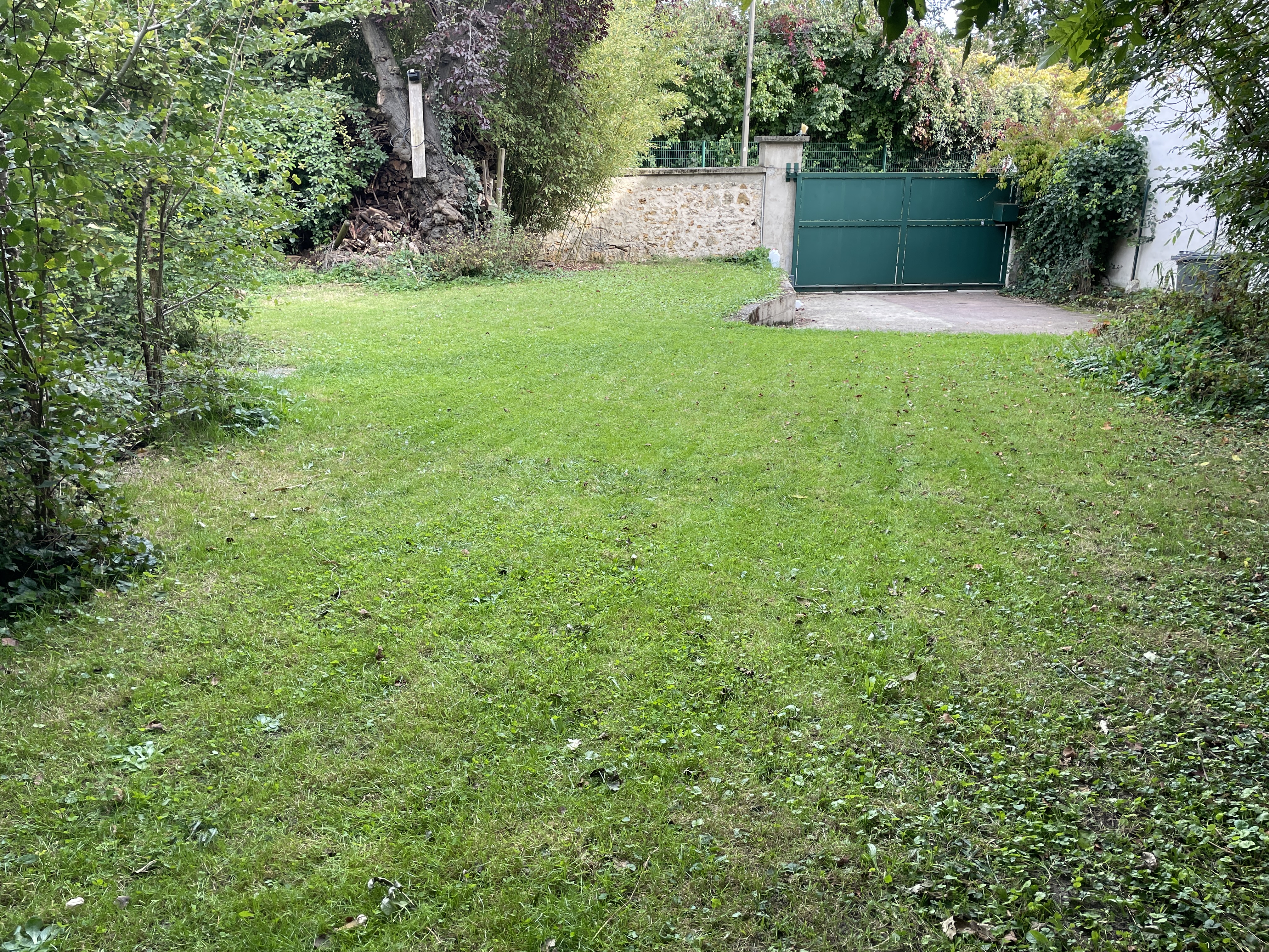 le jardin une fois tondu par le robot tondeuse Raccoon 2 SE de RoboUp