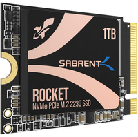 Sabrent Rocket 2230 | 1TB | NVMe | 4,750MB/s read | 4,300MB/s write | $269.99 $109.95 at Newegg (save $160)