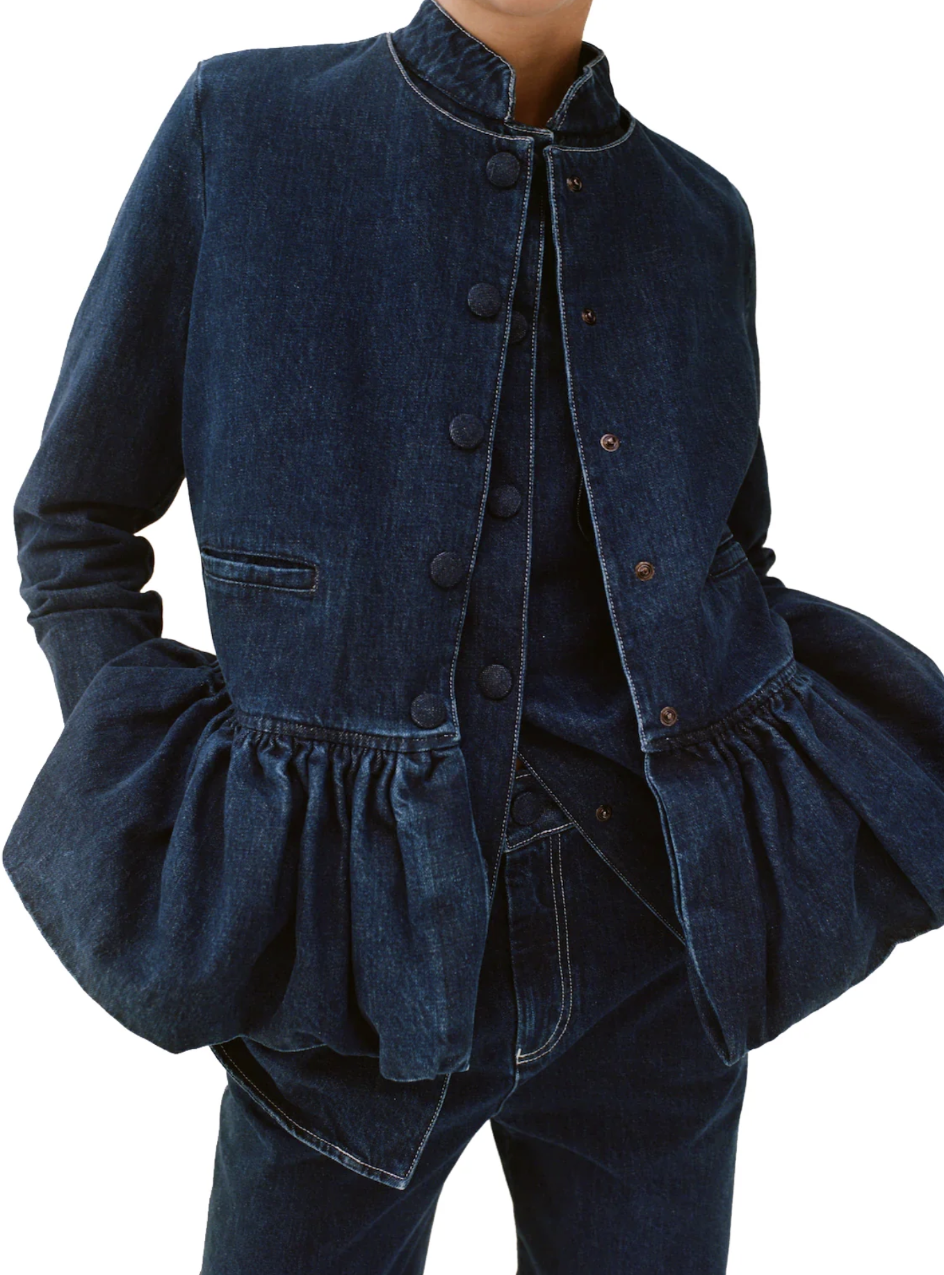 LIBEROWE, Denim Peplum Jacket
