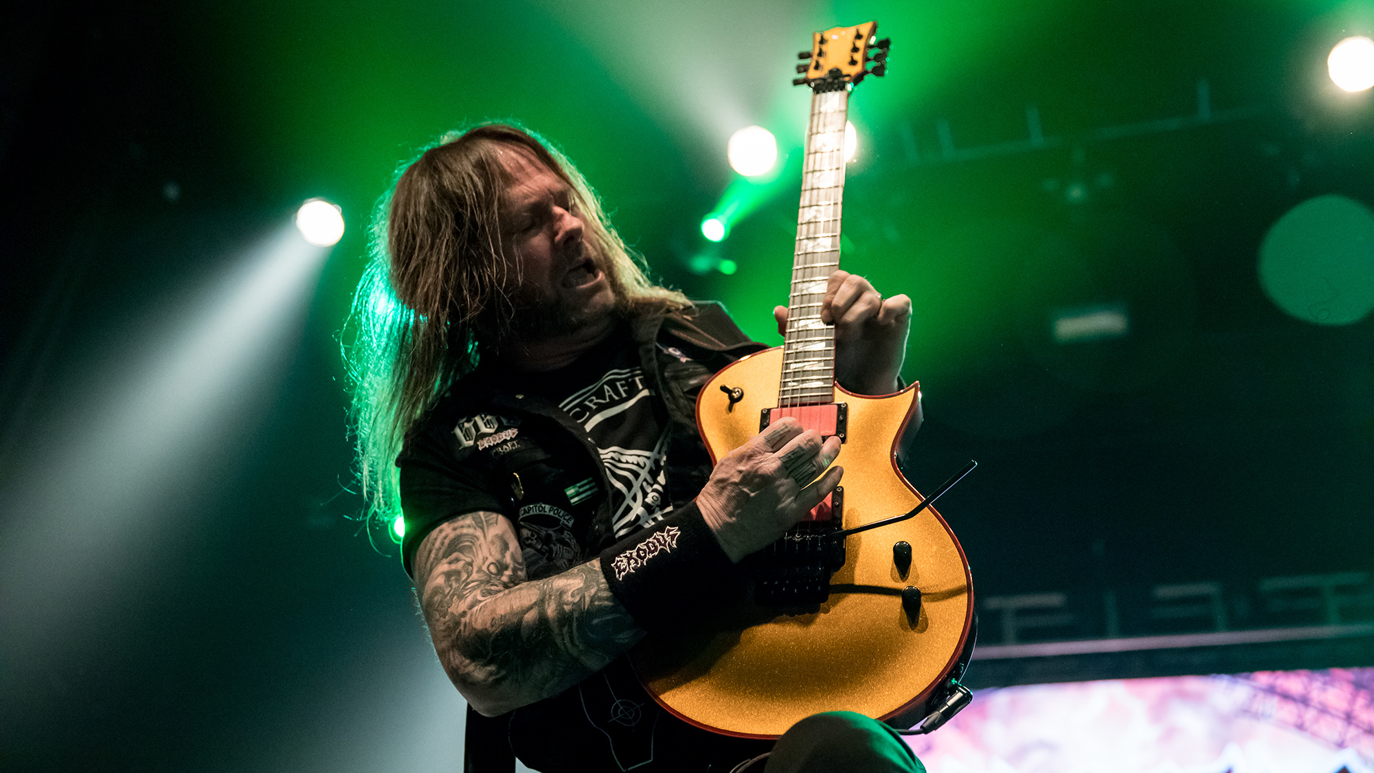 Gary Holt of Exodus performs at Mr Pickles Thrash-tacular at The Regency Ballroom on February 25, 2018 in San Francisco, California.