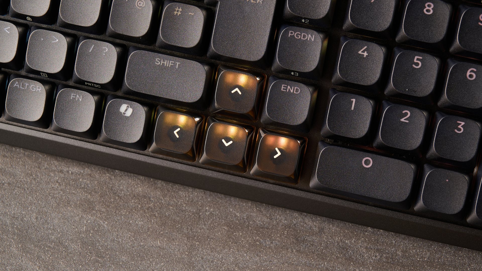 A black Corsair Vanguard Air 99 Wireless low-profile mechanical keyboard