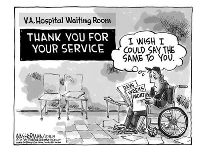 Political cartoon VA Hospital scandal