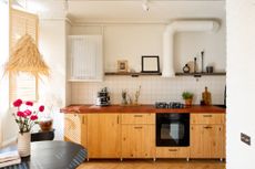 Small, attractive apartment kitchen