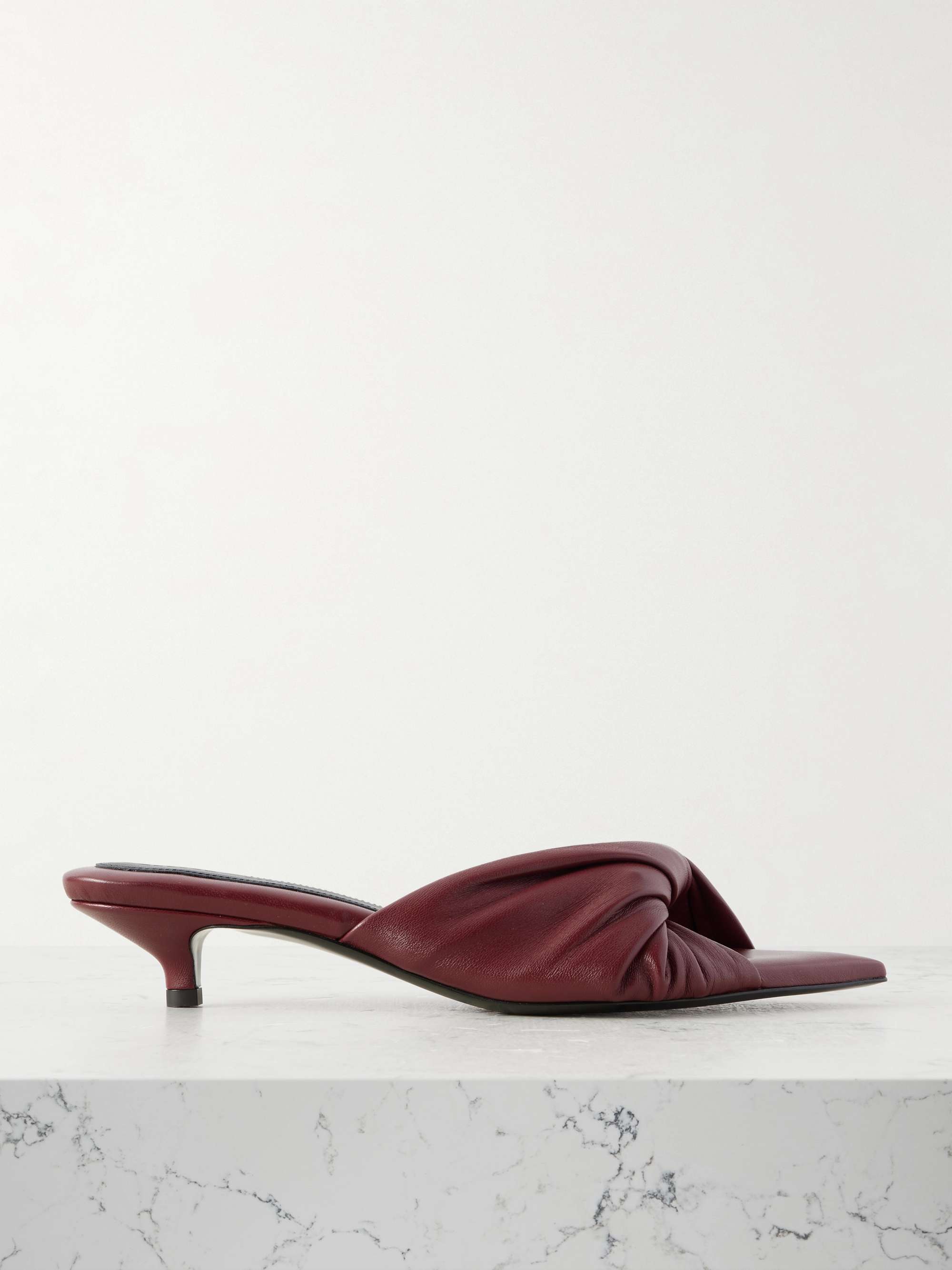 Knotted Leather Mules