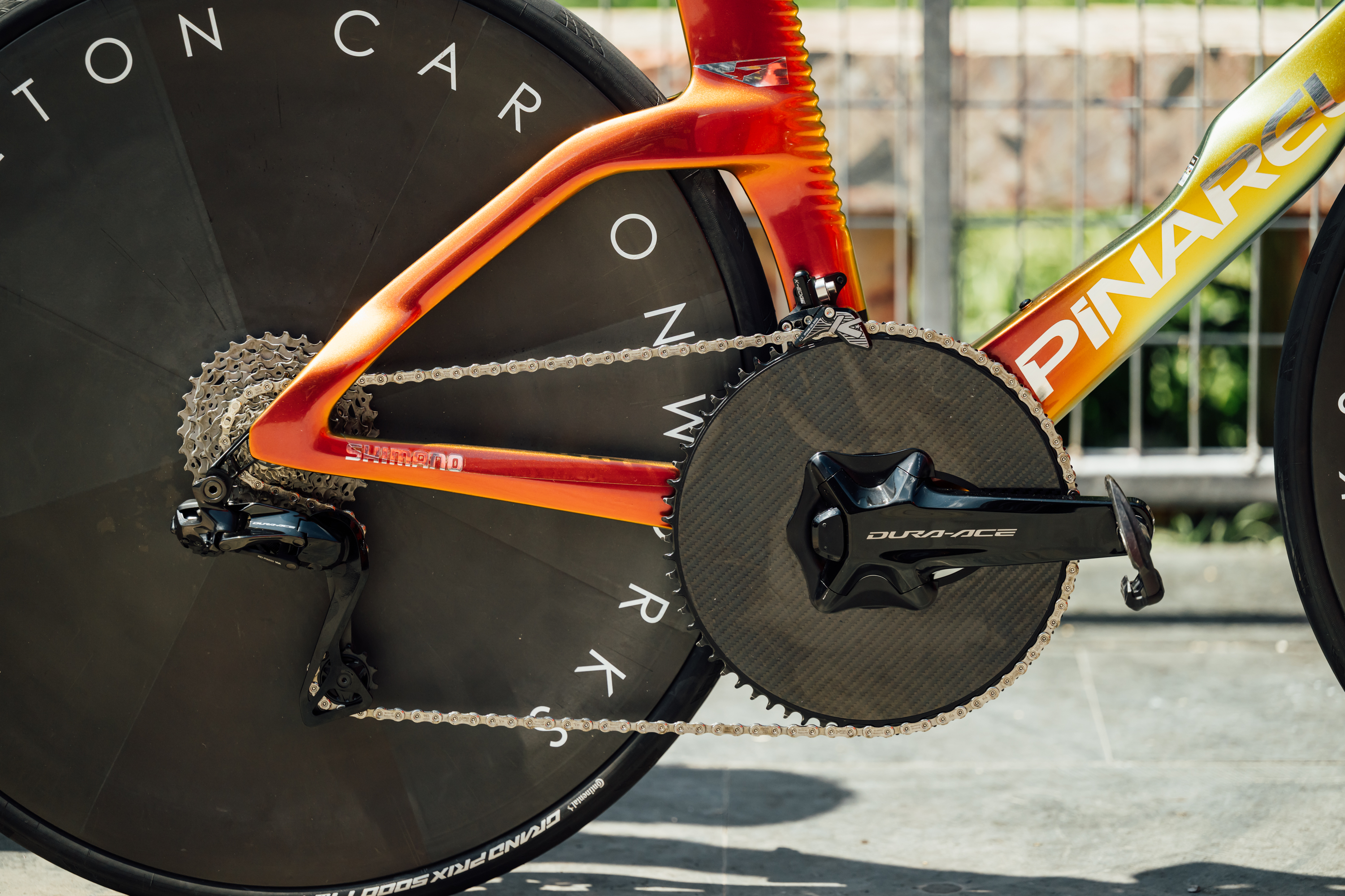 Close up of bike tech found at the Giro d'Italia 2025