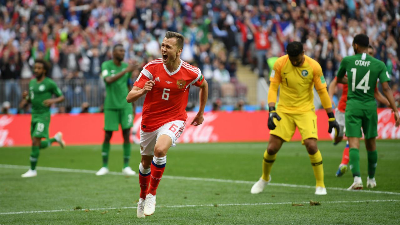 Denis Cheryshev goal Russia vs. Saudi Arabia