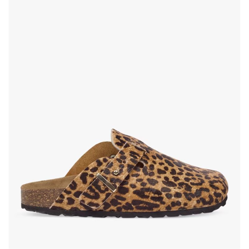 Celtic &amp;amp; Co , Leopard Leather Stud Strap Clog