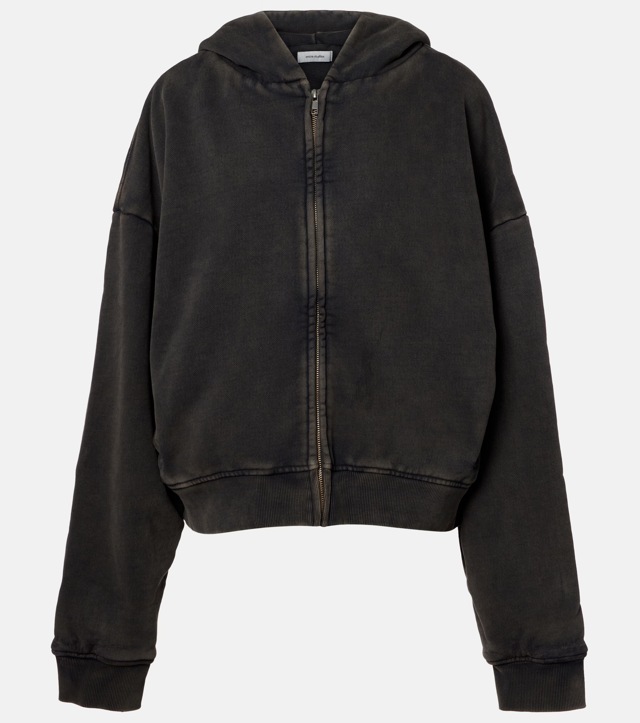 Entire Studios, Thermal Cotton Fleece Zip-Up Hoodie