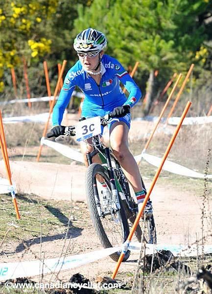 Italy's Eva Lechner kept Italy in contention on the third lap.