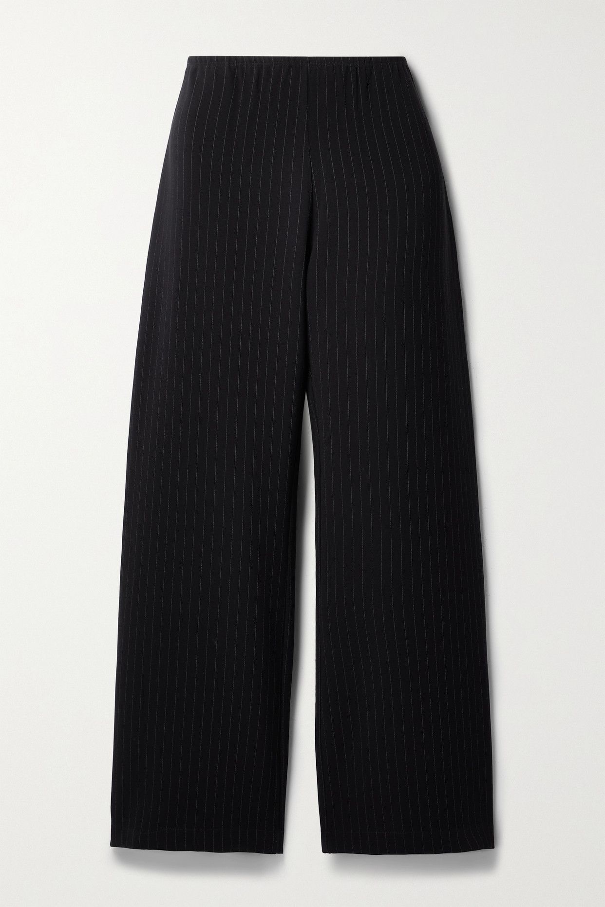 Arielle Pinstriped Crepe Wide-Leg Pants