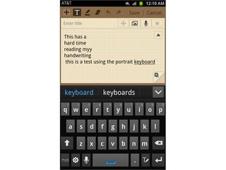 Samsung Galaxy Note Keyboard