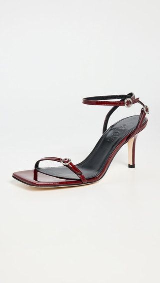 AEYDE Hallie Patent Calf Leather Red Metallic Sandals