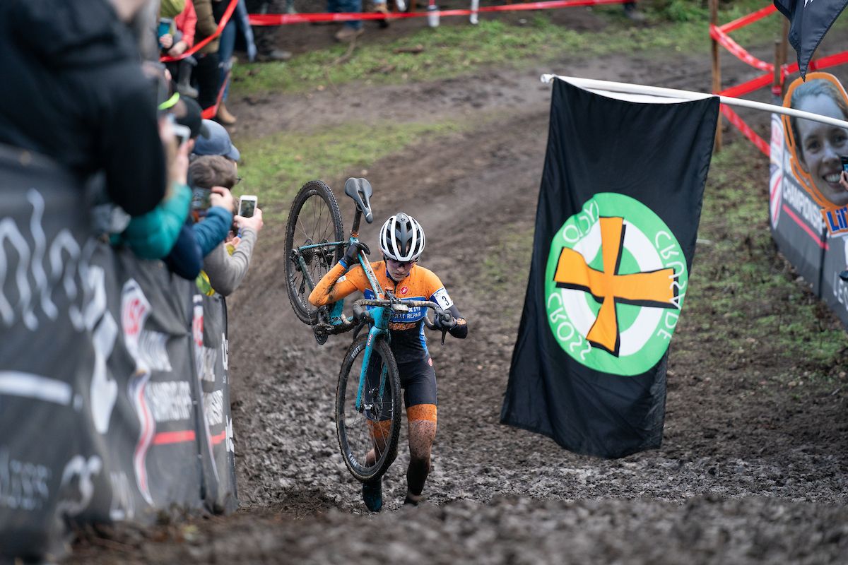 Clara Honsinger under the Cross Crusade banner