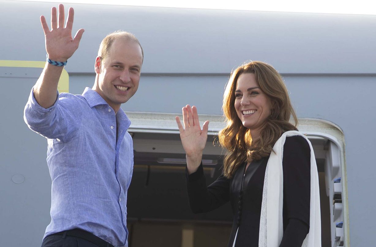 prince william duchess kate diverted flight pakistan