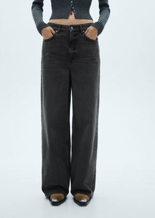 Low-Rise Loose-Fit Wideleg Jeans - Women | Mango United Kingdom