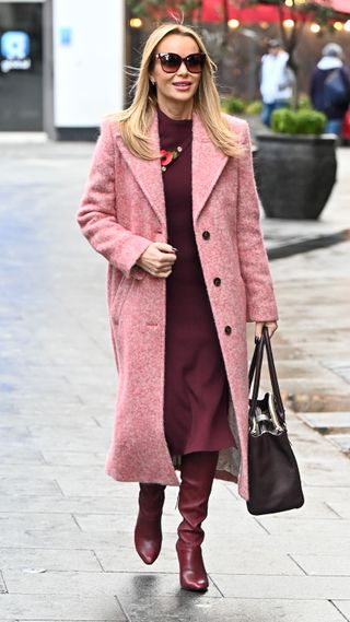 Amanda Holden in burgundy