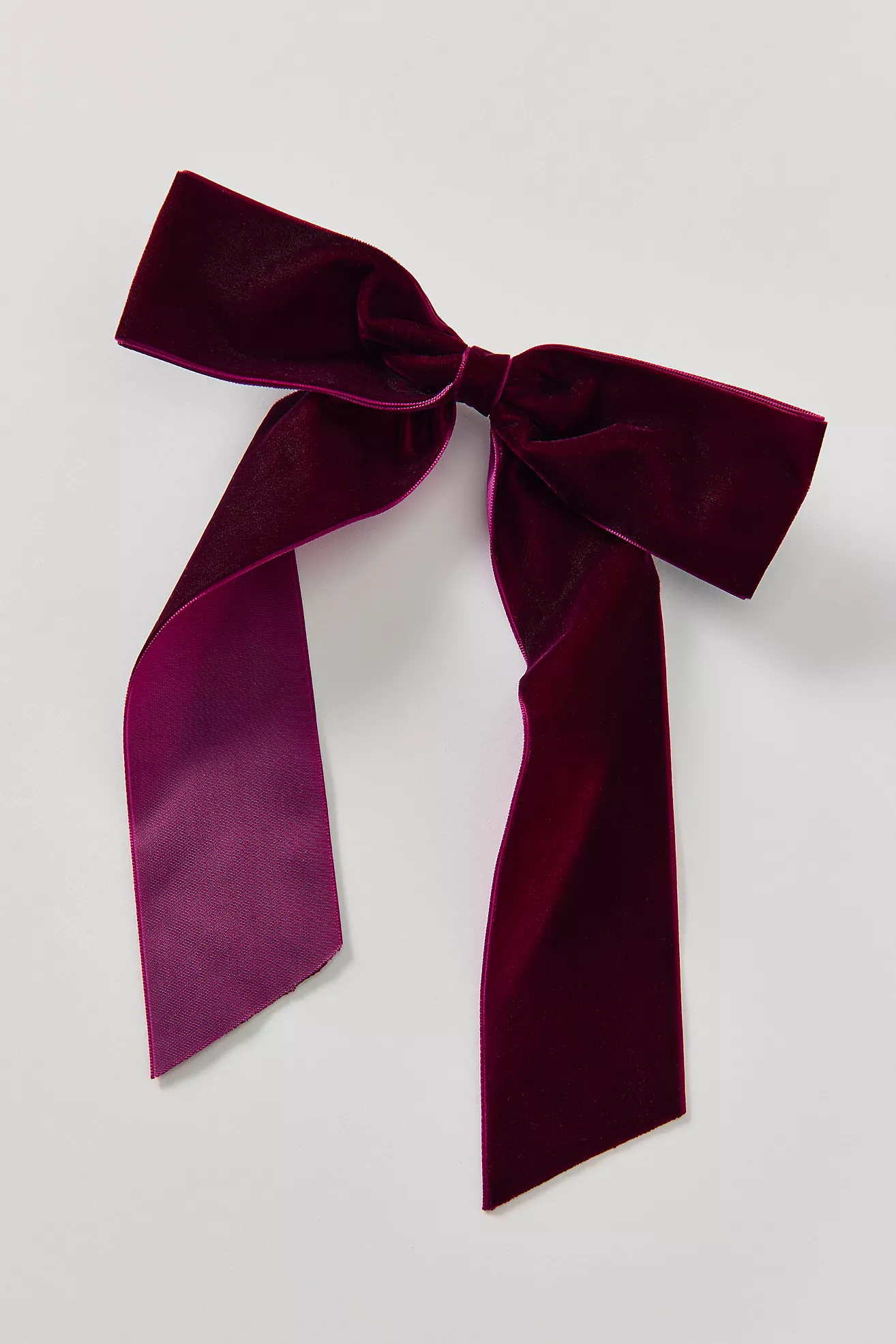 Drapey Velvet Hair Bow Barrette