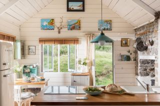 The Beach Hut in Millook, interior