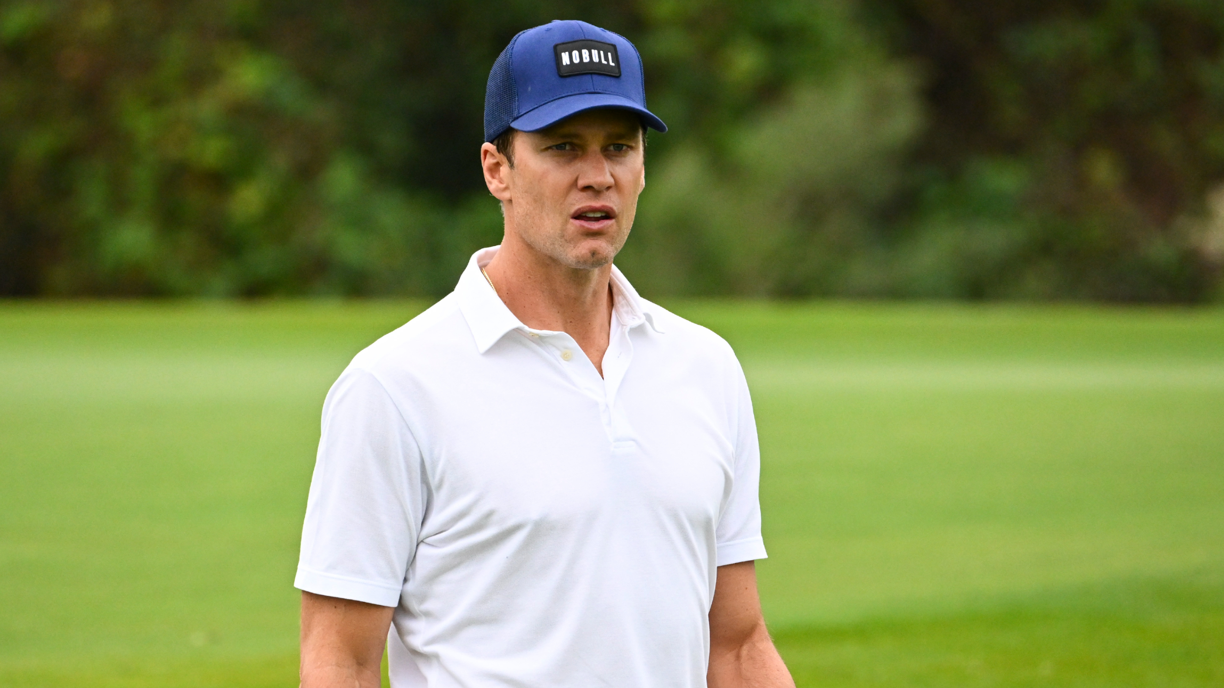 Tom Brady at the pro-am for the 2024 RSM Classic