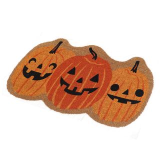 Halloween pumpkin doormat