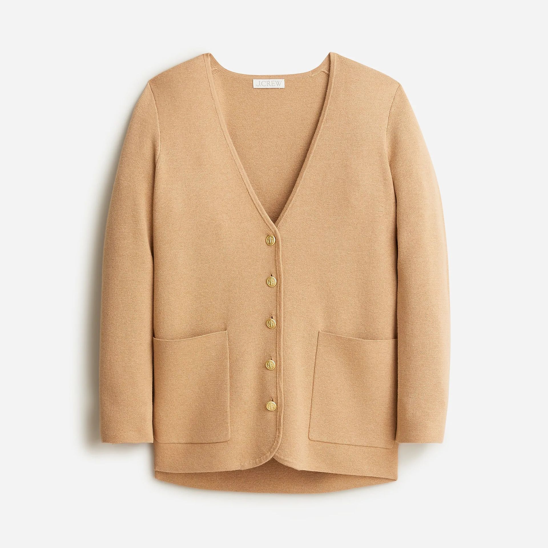 j crew beige cardigan