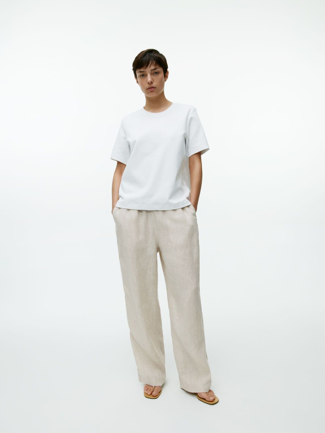 Linen Drawstring Trousers
