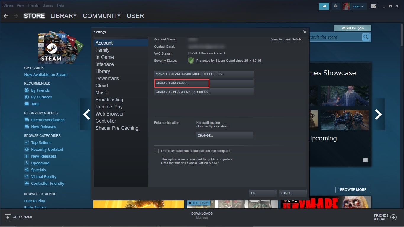 Snynet Solution - How to change your Steam password or reset it