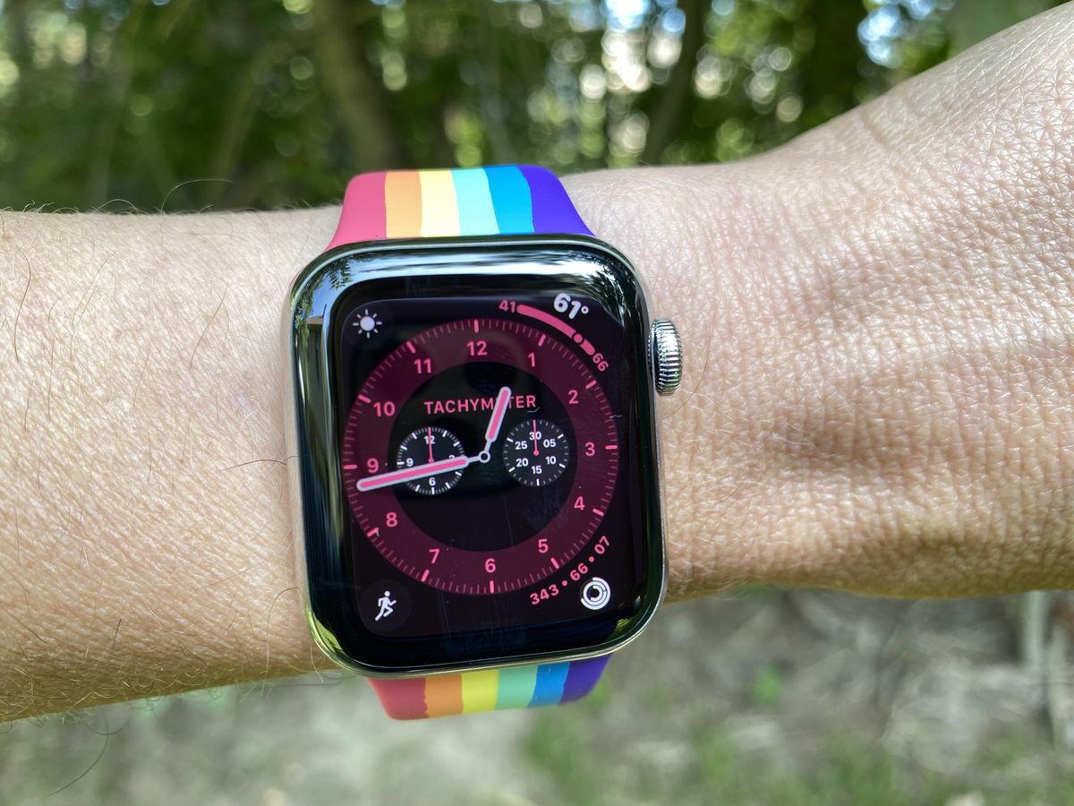 Apple Watch Series 6 Pride Watchband Chronograph Pro Watch Face Hero