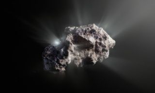 An artist's impression of what the surface of the interstellar comet 2I/Borisov might look like.