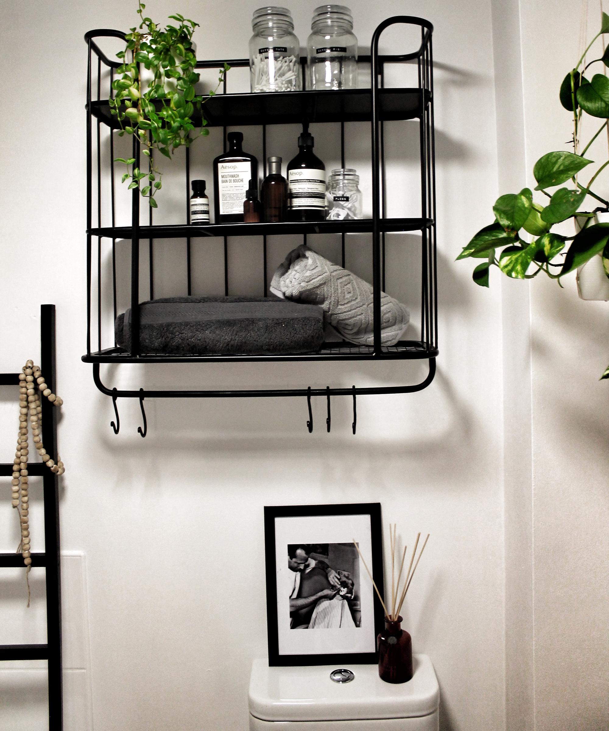 Maxwell Large Hanging Shelving Unit, Black Cult Furniture