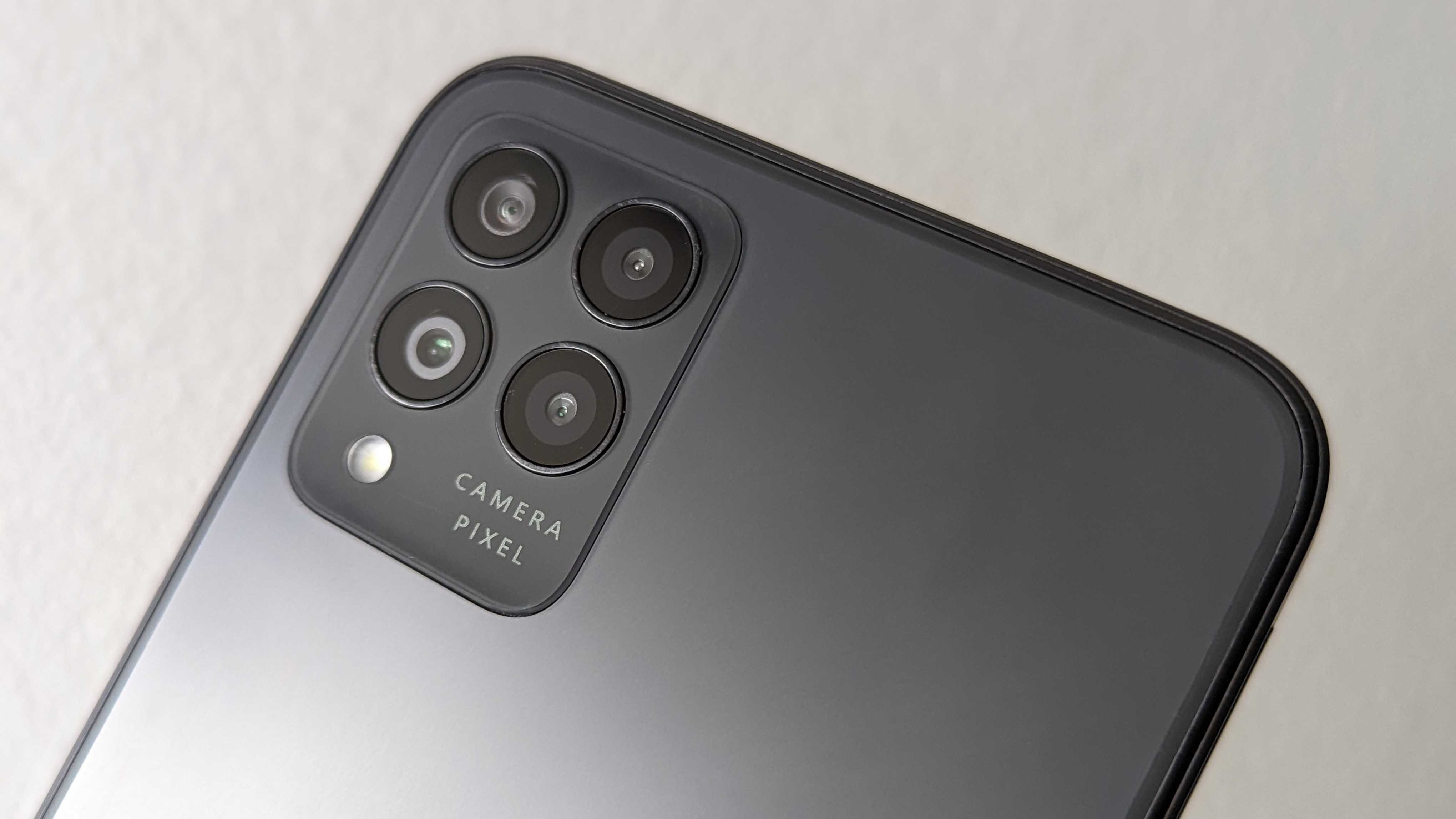 T-Mobile Revvl 6 Pro quad-cameras close up