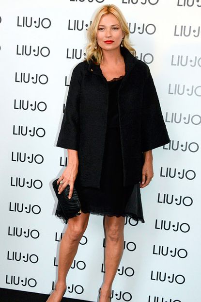 Kate Moss out and about during Milan Fashion Week spring/summer 2013