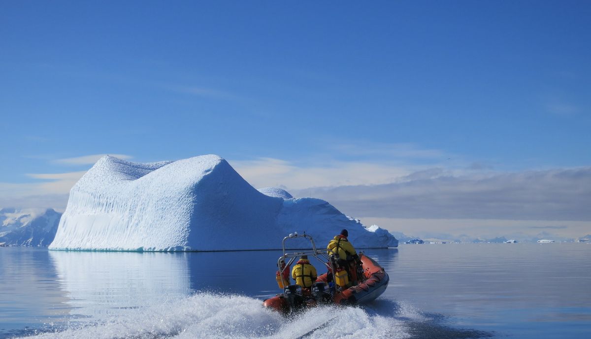 Researchers at work in Antarctica