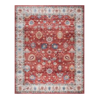 Gertmenian Crystal Print Cullen Traditional Oriental Red Washable Indoor Area Rug, 3x5