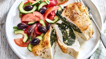 Feta and spinach stuffed chicken 