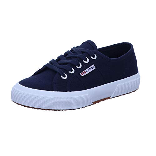 Superga Unisex 2750 Cotu Classic Sneaker, Navy/fwhite, 5 Women / 3.5 Men