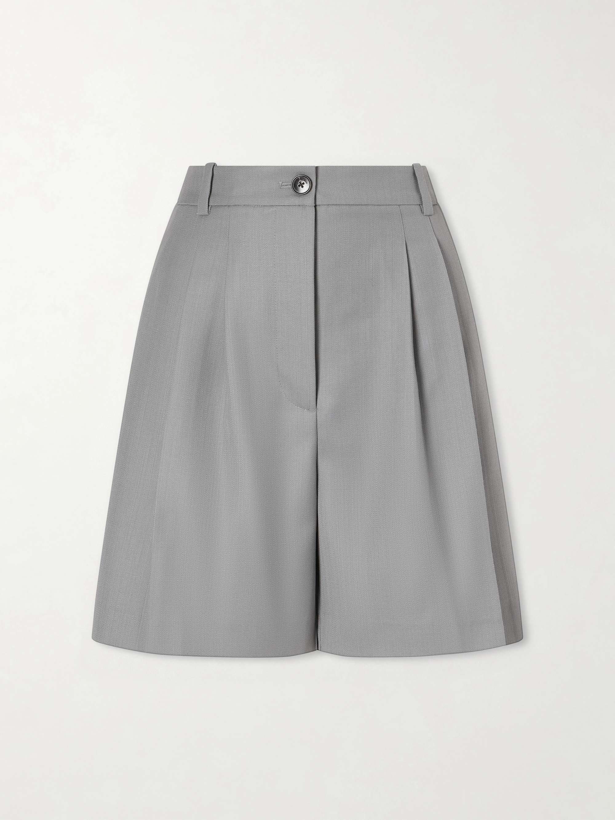 Brice Pleated Wool-Blend Shorts