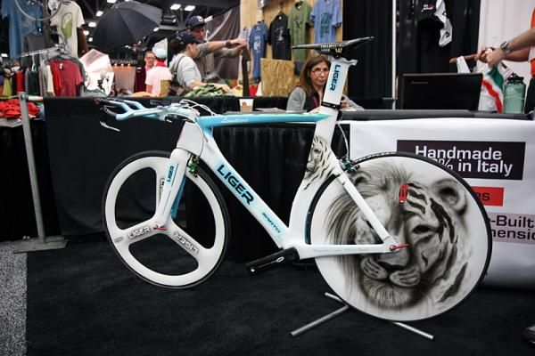 The Liger lives in Sarto's uniquely painted time trial bike.