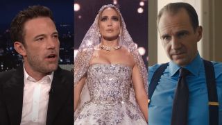 From left to right: Ben Affleck on the Tonight Show, Jennifer Lopez in Marry Me and Ralph Fiennes in Skyfall