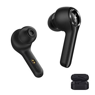 True Wireless Earbuds, Funcl AI Bluetooth 5.0 TWS Headphones, Waterproof Earphones with 3D Stereo AptX Hi-Fi Sound, 24H Playtime, Touch Control, Charging Case and Noise-Cancelling Mic (Black)