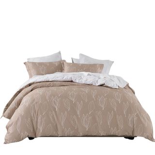 EWlinens Brown Plants Duvet Cover