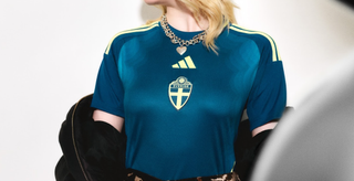 The Sweden women away shirt