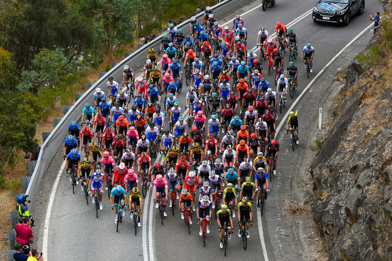 The Tour Down Under peloton