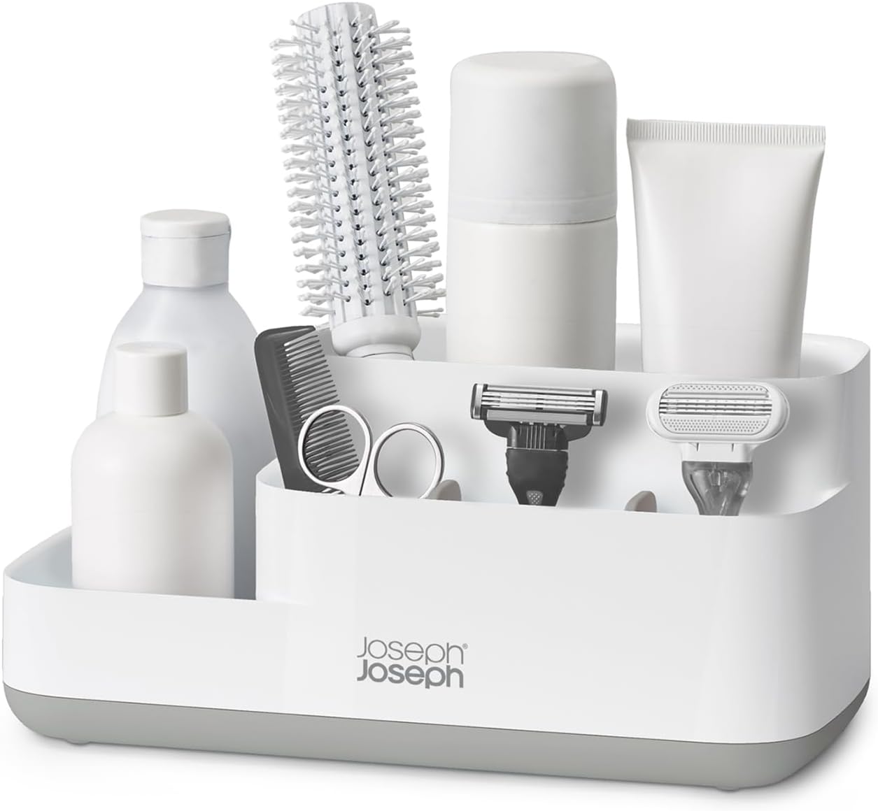 Joseph Joseph Easystore - Bathroom Storage Caddy Organiser for Bathroom Accessories - Grey/white